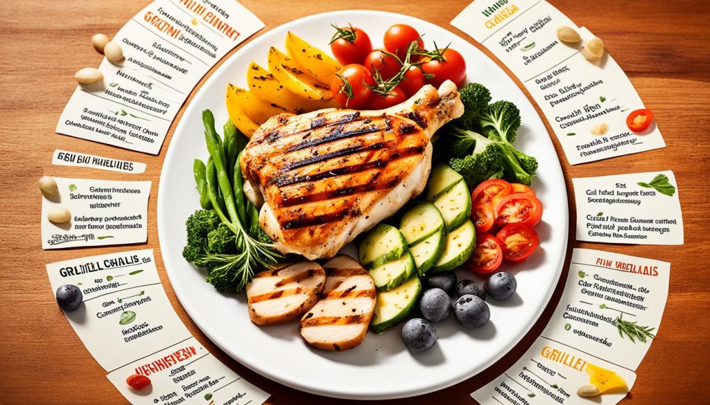 grilled chicken recipe nutrition chart