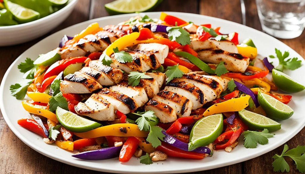 healthy chicken fajitas